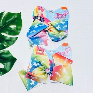 JoJo Siwa Hair Large Bows - Rainbow Unicorn and Stars NEW